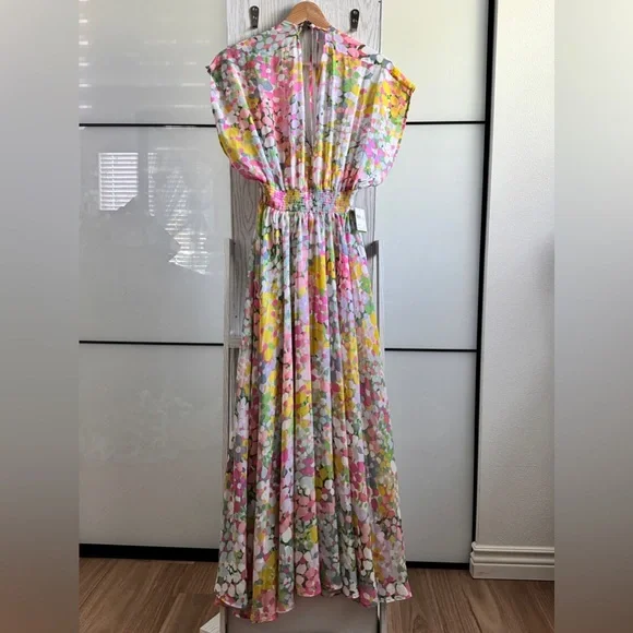 Kate Spade Colorful Floral Dots Beach Cover Up  MIDI Dress - Picture 2 of 11